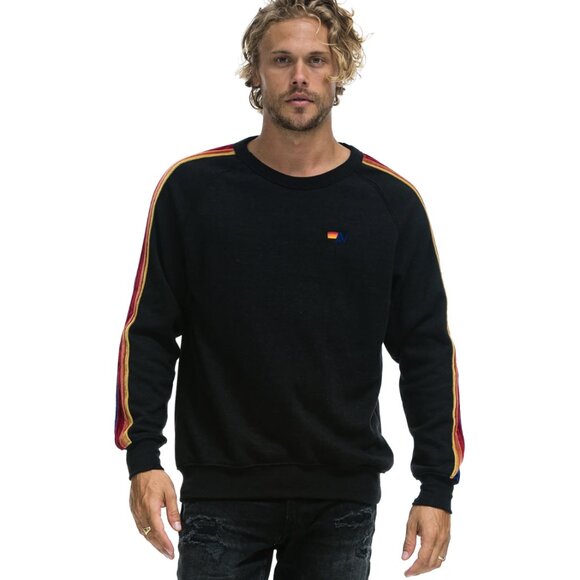 Aviator Nation Unisex Velour Sleeve Crewneck - Picture 2 of 8